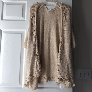 Sweater material knit cardigan